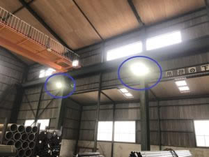 LED投光器 電気工事 施工事例 水銀灯.COM